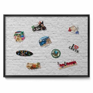 TULUP MAGNETICKÁ TABUĽA 70x50 cm čierny rám – Drevo so živicou vyobraziť
