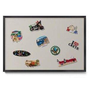 TULUP MAGNETICKÁ TABUĽA 60x40 cm čierny rám – Púdrová ružovo-béžová farba vyobraziť