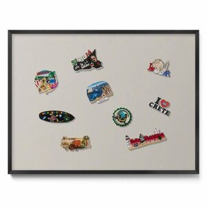 TULUP MAGNETICKÁ TABUĽA 80x60 cm čierny rám – Púdrová ružovo-béžová farba vyobraziť