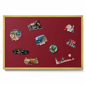 TULUP MAGNETICKÁ TABUĽA 60x40 cm zlatý rám – Pastelová ružová farba vyobraziť