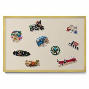 TULUP MAGNETICKÁ TABUĽA 60x40 cm zlatý rám – Ružová farba vyobraziť