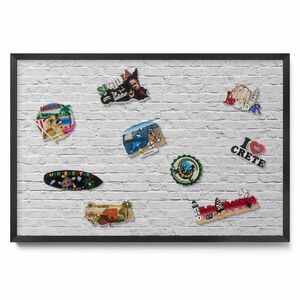 TULUP MAGNETICKÁ TABUĽA 60x40 cm čierny rám – Drevo so živicou vyobraziť