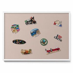 TULUP MAGNETICKÁ TABUĽA 70x50 cm biely rám – Púdrová ružovo-béžová farba vyobraziť