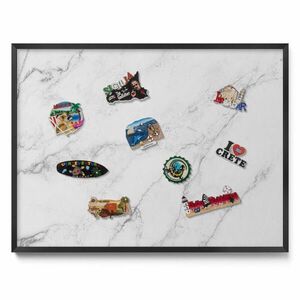 TULUP MAGNETICKÁ TABUĽA 80x60 cm čierny rám – Pravidelný ornamentálny vzor vyobraziť