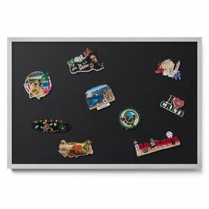 TULUP MAGNETICKÁ TABUĽA 60x40 cm strieborný rám – Čierna farba vyobraziť