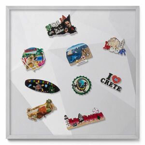 TULUP MAGNETICKÁ TABUĽA 50x50 cm strieborný rám – Pravidelný ornamentálny vzor vyobraziť