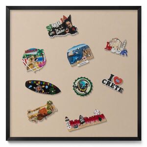 TULUP MAGNETICKÁ TABUĽA 50x50 cm čierny rám – Ružová farba vyobraziť