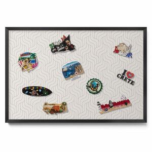 TULUP MAGNETICKÁ TABUĽA 60x40 cm čierny rám – Tmavá kamenná štruktúra vyobraziť