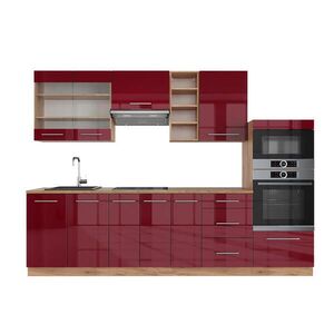 Vicco KUCHYNSKÝ KÚT Fame-Line Bordeaux vysoký lesk/dub Goldkraft 280 cm , AP Oak vyobraziť