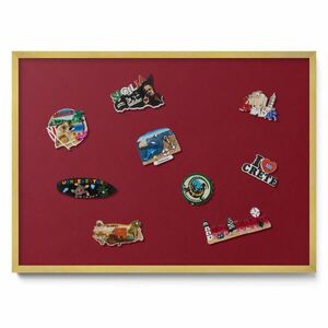 TULUP MAGNETICKÁ TABUĽA 70x50 cm zlatý rám – Pastelová ružová farba vyobraziť