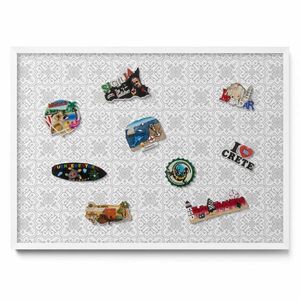 TULUP MAGNETICKÁ TABUĽA 70x50 cm biely rám – Pravidelný ornamentálny vzor vyobraziť