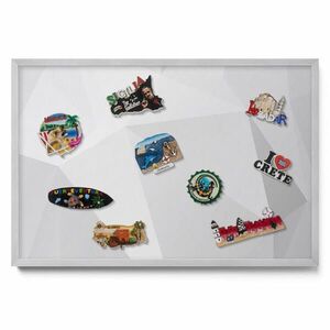 TULUP MAGNETICKÁ TABUĽA 60x40 cm strieborný rám – Pravidelný ornamentálny vzor vyobraziť