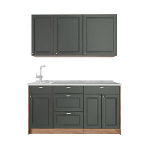 Vicco SAMOSTATNÁ KUCHYŇA Fame-Line, Zelený a zlatý vidiecky dom/Dub Goldkraft, 150 cm, AP Marble vyobraziť
