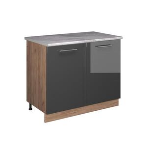 Vicco SPODNÁ SKRINKA POD DREZ Fame-Line, Antracit vysoký lesk/Dub Goldkraft, 100 cm, AP Marble vyobraziť