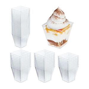 Relaxdays POHÁRIKY Transparentné 50-dielny-set plast 210 ml vyobraziť