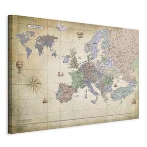 artgeist OBRAZ NA PLÁTNE, ostatné, mapa sveta, 90/60/1.2 cm vyobraziť