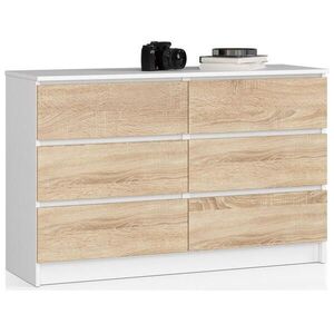 RAUMHIRSCH FURNITURE KOMODA Biela, dub Sonoma 77/120/40 vyobraziť