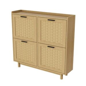 EuroLiving BOTNÍK s 2 policami, na 8 párov topánok, moderný, prírodný, 100x24x95 cm, dub vyobraziť
