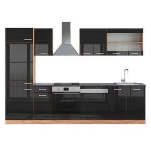 Vicco KUCHYNSKÝ KÚT R-Line Čierny vysoký lesk/dub Goldkraft 300 cm , AP Antracit vyobraziť