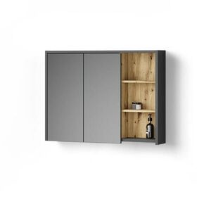 Livinity® KÚPEĽŇOVÁ ZRKADLOVÁ SKRINKA Vomano Remeselný dub 100 x 75 cm vyobraziť