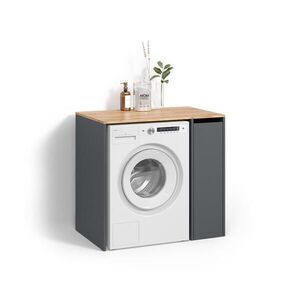 Livinity® SKRINKA NA PRÁČKU Paolina Antracit/zlatý dub 93.6 x 88.2 cm s priehradkami a dverami vyobraziť