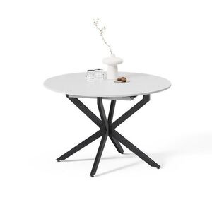 Livinity® JEDÁLENSKÝ STÔL Firenze, biely/čierna, 120 x 120 cm Rozšíriteľný vyobraziť