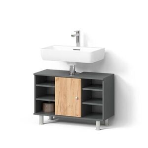 Livinity® VANITY UNIT FOR WASHBASIN Fucino Antracit/zlatý dub 80 x 54 cm vyobraziť