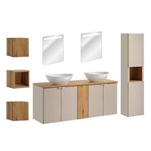 Petits-meubles KÚPEĽŇOVÝ NÁBYTOK 140cm Manoa 2-dielna súprava Kašmír - Drevo vyobraziť
