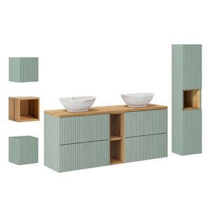 Petits-meubles KÚPEĽŇOVÝ NÁBYTOK 140.4cm Jade 2-dielna súprava Zelená a drevo vyobraziť