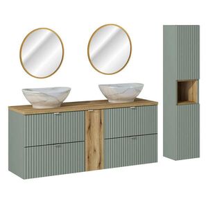 Petits-meubles KÚPEĽŇOVÝ NÁBYTOK 140.4cm Jade 2-dielna súprava Zelená a drevo vyobraziť