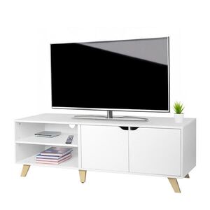 Relaxdays SKRINKA pod TV biela 6 priehradok vyobraziť
