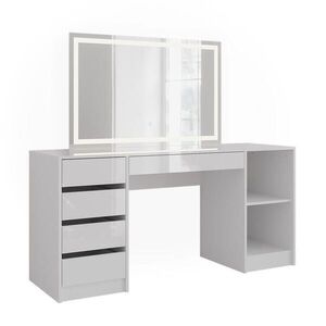 Vicco TOALETNÝ STOLÍK Sherry, biely/Biely vysoký lesk, 158.2 cm so zrkadlom LED vyobraziť