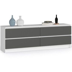 RAUMHIRSCH FURNITURE KOMODA Biela, grafitovo šedá 55/160/40 vyobraziť