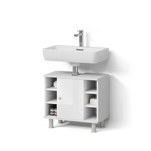 Livinity® SPODNÁ SKRINKA POD UMÝVADLO Fucino Biely vysoký lesk 60 x 54 cm vyobraziť