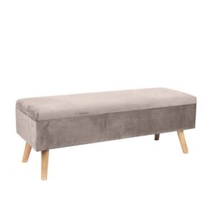 Relaxdays LAVICA Krémová zamatová s úložným priestorom 110 cm vyobraziť