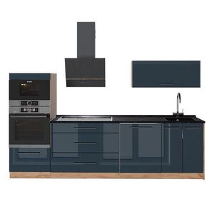 Vicco KUCHYNKA Fame-Line, Tmavo modrá vysoký lesk/Dub Goldkraft, 280 cm, AP Antracit vyobraziť