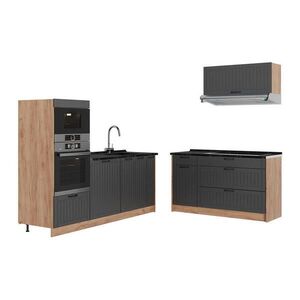 Vicco KUCHYŇA Fame-Line, Tmavo-sivá/Dub Goldkraft, 340 cm, AP Antracit vyobraziť