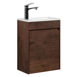 Badplaats SET UMÝVADLA S SKRINKOU Sinta 2 diely hnedý orech - 40 x 22 x 54 cm vyobraziť