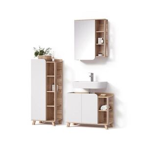 Livinity® SADA KÚPEĽŇOVÉHO NÁBYTKU Marano, Sonoma/biely, 3-dielna vyobraziť