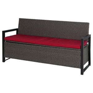 MCW POLY-RATTAN 3-MIESTOČNÁ LAVICA Šedá, bordová vyobraziť