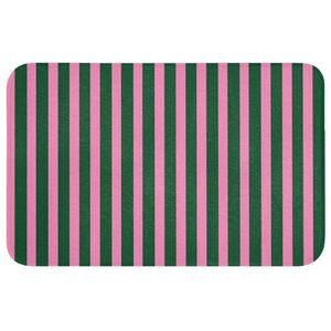 OnlyWow KÚPEĽŇOVÁ PREDLOŽKA Zvislé pruhy - zelená - ružová 80x50 cm vyobraziť