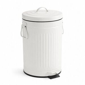 Relaxdays KÔŠ Biely 12 l pedálový softclose kov vyobraziť