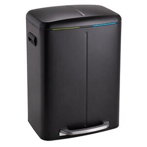 Relaxdays KÔŠ Čierny 2-komorový nerez Softclose pedál 2x20 l vyobraziť