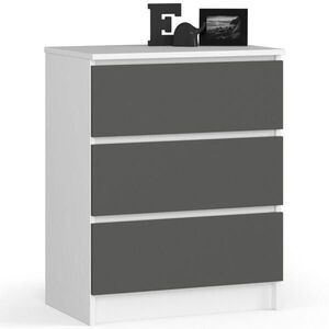 RAUMHIRSCH FURNITURE KOMODA Biela, grafitovo šedá 77/60/40 vyobraziť