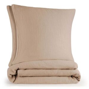 Blumtal POVLEČENÍ mušelín, 100% bavlna, 200/200 cm & 2x 80/80 cm, taupe vyobraziť