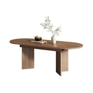 Modfu JEDÁLENSKÝ stôl z MDF 180x90x75 cm orechový rozťahovací so zaoblenou hranou a zosilnenou doskou vyobraziť