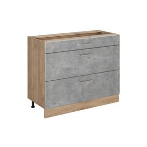 Vicco KUCHYNSKÁ SPODNÁ SKRINKA R-Line, betón/Dub Goldkraft, 100 cm bez pracovnej dosky vyobraziť