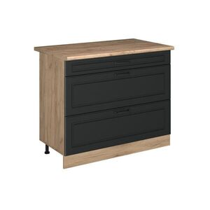 Vicco KUCHYNSKÁ SPODNÁ SKRINKA R-Line, Antracitový vidiecky dom/Dub Goldkraft, 100 cm Goldkraft tammi työtaso vyobraziť