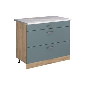 Vicco KUCHYNSKÁ SPODNÁ SKRINKA R-Line, Modrošedá/Dub Goldkraft, 100 cm Marmori työtaso vyobraziť