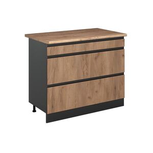 Vicco KUCHYNSKÁ SPODNÁ SKRINKA R-Line, Dub Goldkraft/antracitová, 100 cm Goldkraft tammi työtaso vyobraziť